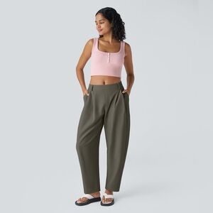 Halara barrel leg work pant NWT